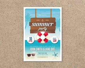 夏日沙滩海洋度假海报模板PSD素材