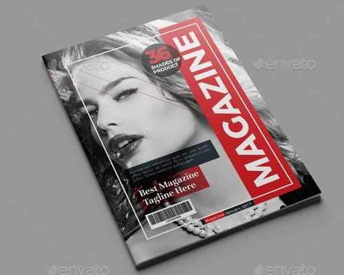 优雅时尚杂志宣传册InDesign模板排版素材
