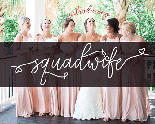 Squadwife时尚婚礼艺术英文字体下载