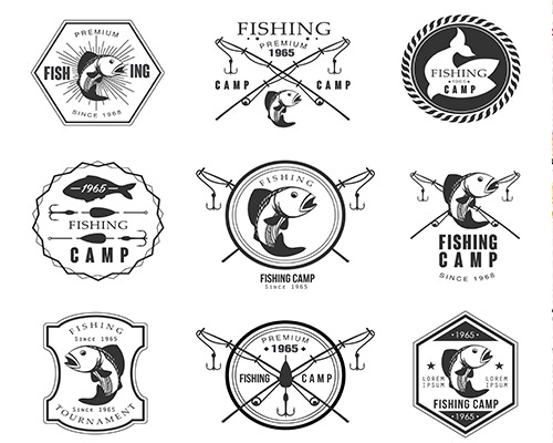 卡通鱼竿鱼钩钓鱼爱好者图片设计素材
