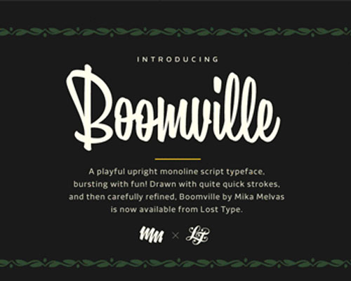 Boomville唯美英文字体