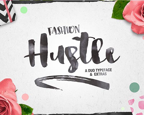 FashionHustle大气毛笔英文字体下载