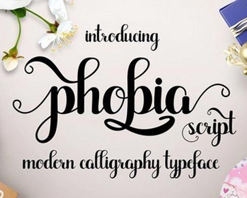 phobia唯美英文字体下载