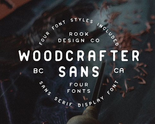 WoodcrafterSans简易粗圆英文字体安装下载