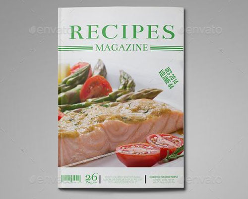 Indesign美食杂志画册模板下载