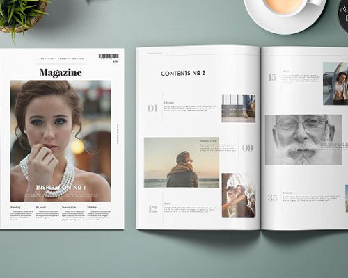 InDesign优雅时尚女性生活方式杂志风格模板下载