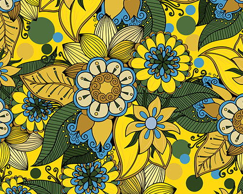 EPS矢量植物花卉背景艺术抽象图案设计素材下载