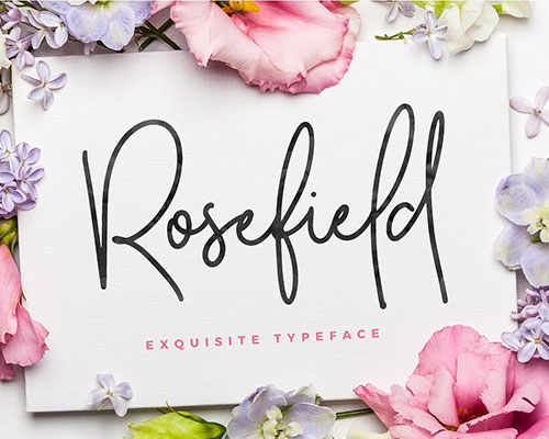 Rosefield纤细手写唯美英文字体安装下载