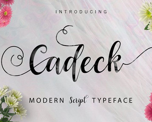 Cadeck唯美英文字体素材下载