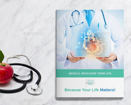 生物科技医疗画册绿色模板下载