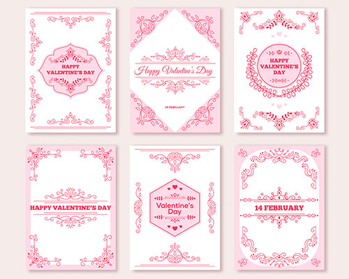 情人节邀请卡片婚礼海报喷绘背景设计元素矢量素材下载