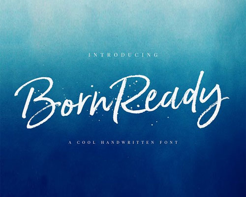 BornReady唯美毛笔手写英文字体安装下载