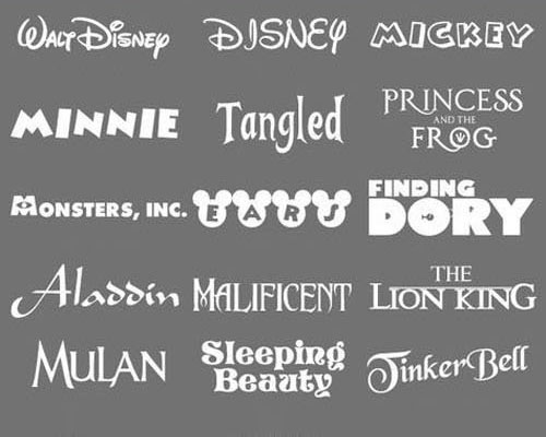 51款迪士尼字体集素材