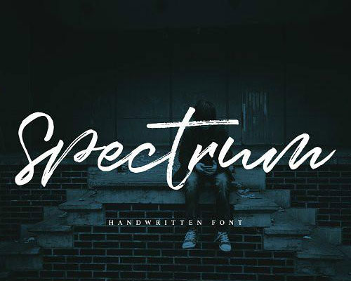 Spectrum时尚连笔飘逸英文字体安装