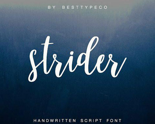 Strider创意手写英文字体下载