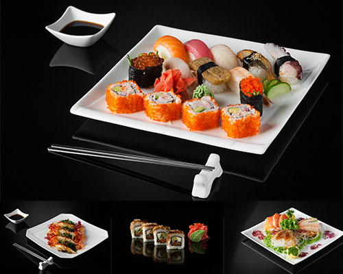 日本料理三文鱼寿司图片下载
