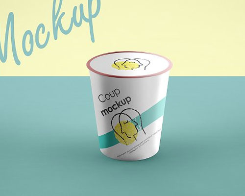 酸奶杯子包装展示效果样机