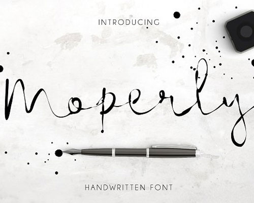 Moperly钢笔手写英文字体安装