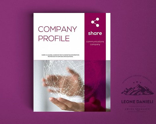 现代创意紫色企业简介画册模板