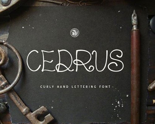 Cedrus纤细英文字体安装下载