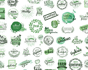 绿色环保有机食物LOGO标志素材下载