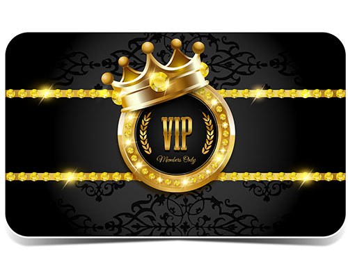 高档皇冠矢量贵宾卡VIP会员卡金卡模板下载