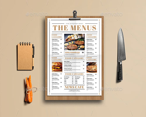 创意简约食品菜单模板下载