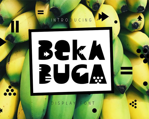 bekabuga创意个性英文字体下载