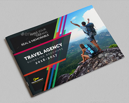 创意假日旅游手册宣传册模板