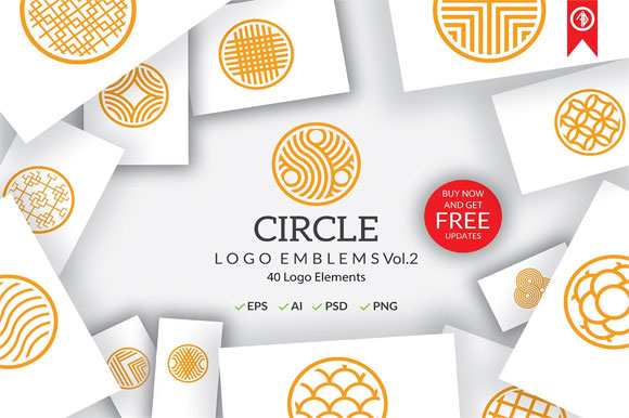 简约创意圆形图案logo标志1