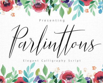Parlinttons唯美手写英文字体素材
