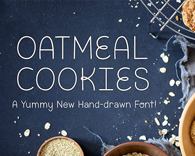 OATMEALCOOKIES简约英文字体