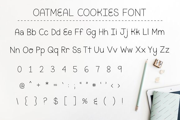 OATMEALCOOKIES简约英文字体1