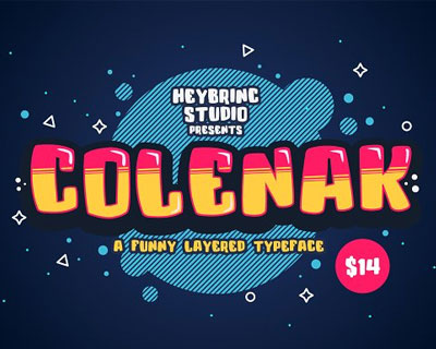 Colenak 时尚有趣英文字体下载