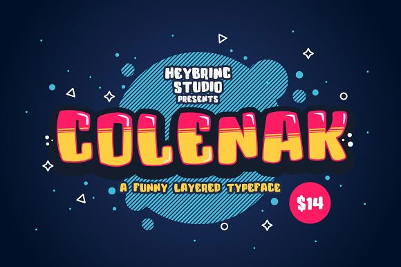 Colenak 时尚有趣英文字体下载