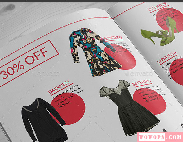 时尚产品服装画册作品集展示模板8