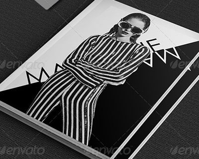优雅时尚黑白欧美杂志画册设计