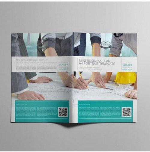 简约商务公司商业计划A4画册书籍模板2