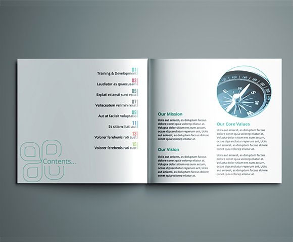 蓝色商务年度报告画册设计模板2