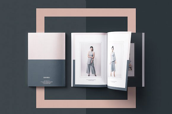 优雅时尚个性服装杂志目录画册设计模板5