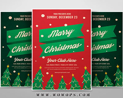 圣诞节简约活动促销海报设计