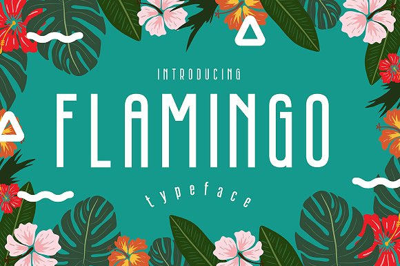 Flamingo时尚优雅海报英文字体素材1