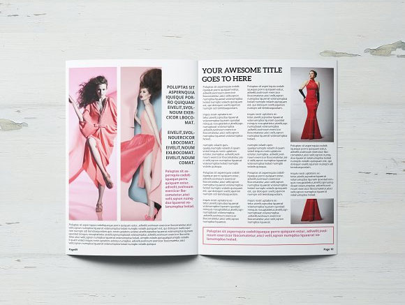 时尚多用途新闻广告杂志编辑排版画册设计4
