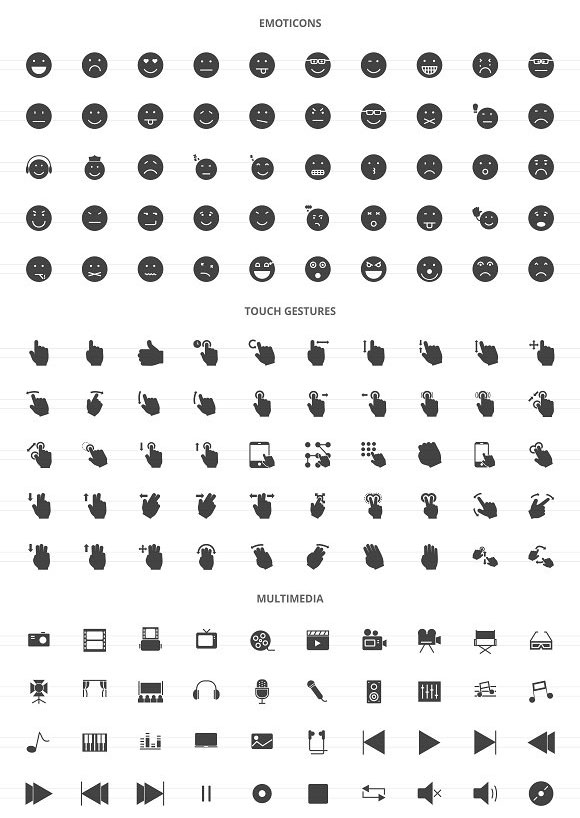 简约手绘IU与接口glyph图标矢量素材3