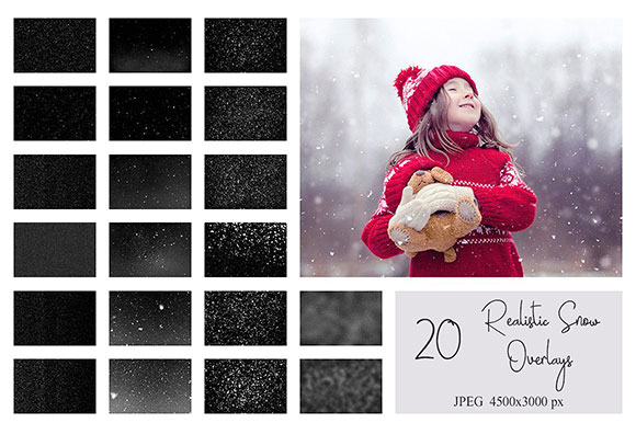 时尚摄影照片增效叠加季冬艺术效果合集素材19