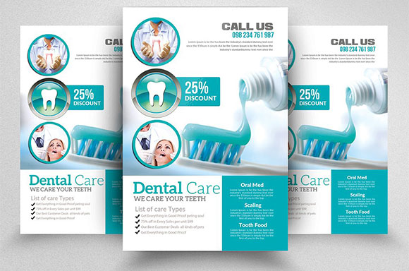 创意美牙牙科诊所医院宣传海报设计3
