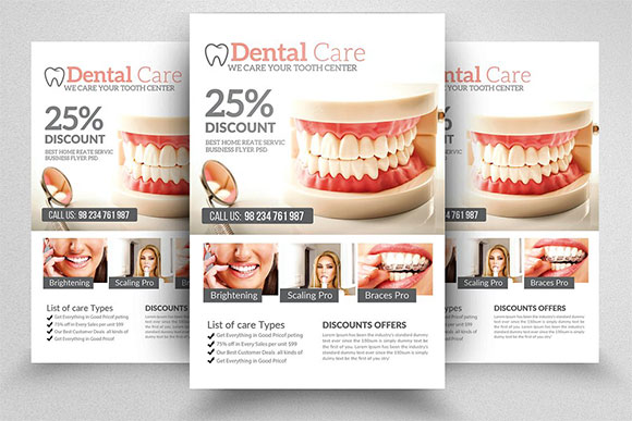 创意美牙牙科诊所医院宣传海报设计6