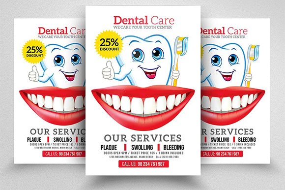 创意美牙牙科诊所医院宣传海报设计10