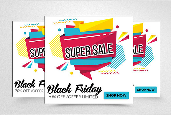 创意黑色星期五网页广告促销banner设计3