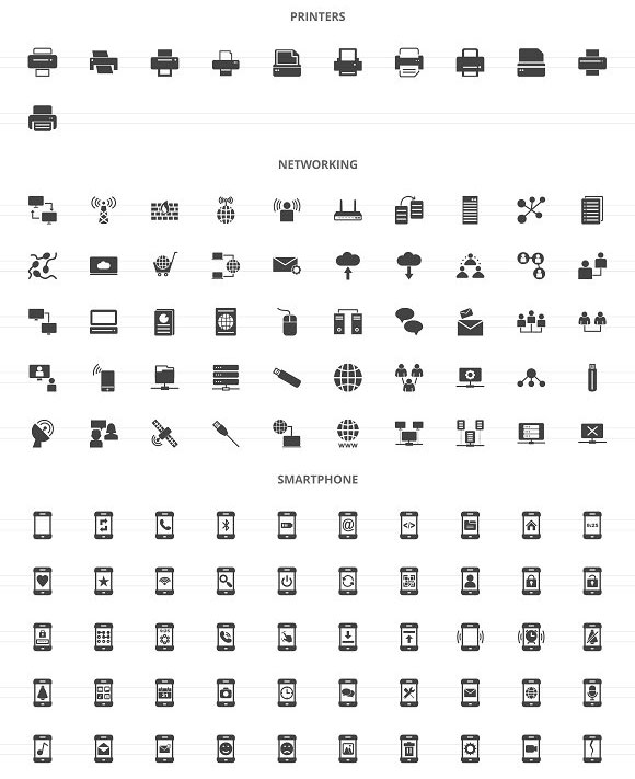 1779款线描数字字形实用图标合集9